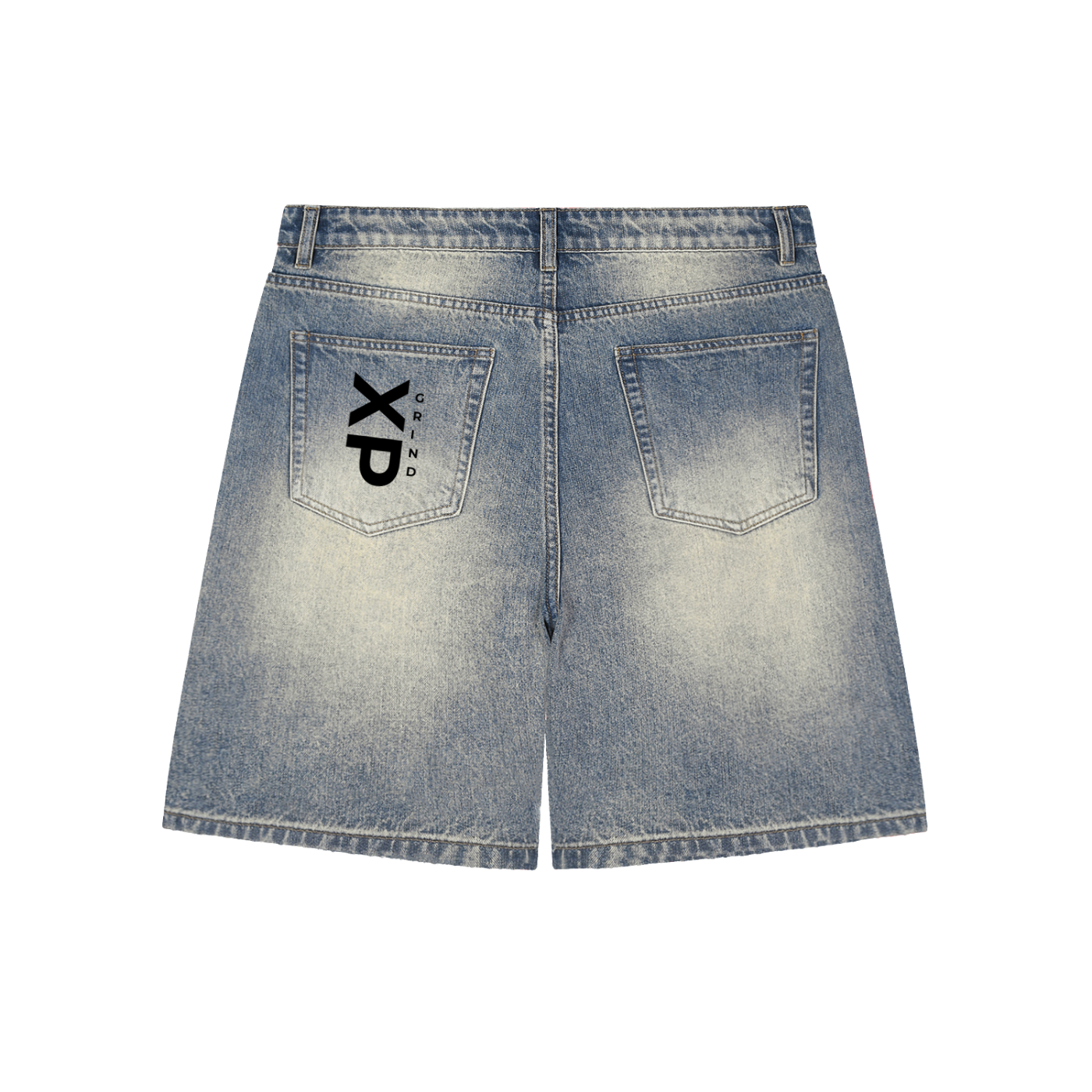 XP Grind Faded Baggy Denim Shorts