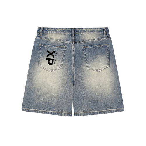XP Grind Faded Baggy Denim Shorts